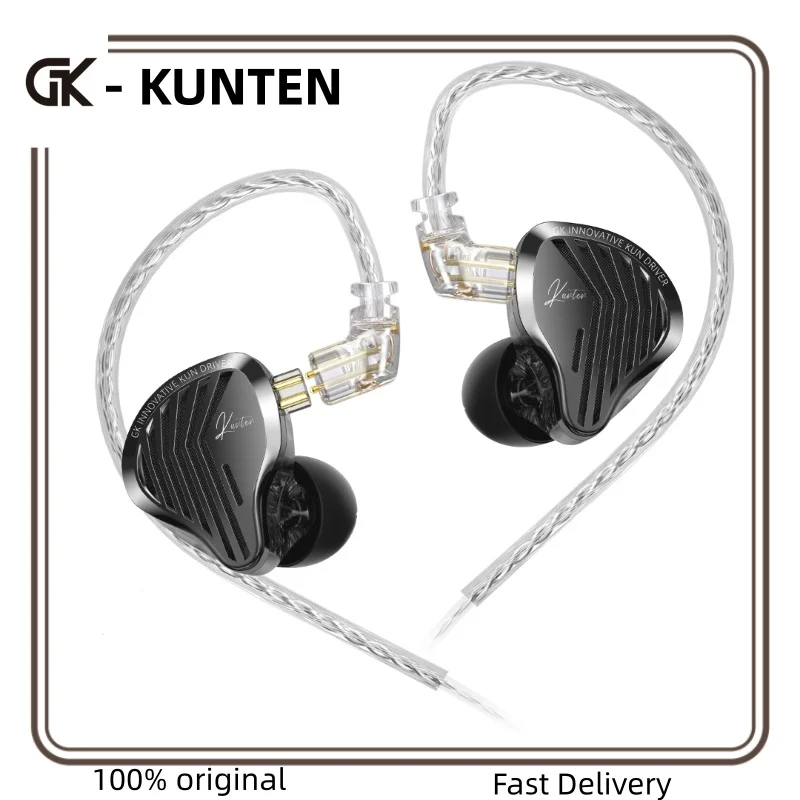 GK KUNTEN Earphones New-Generation Upgraded Dynamic Driver Unit In Ear Headphones With 2PIN Cable Recommended music headsets