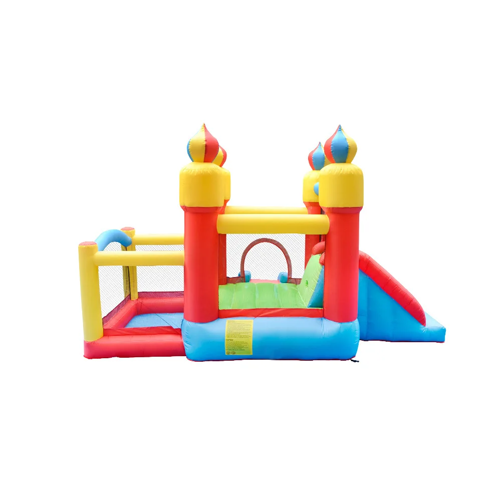 In Stock Kids Inflatable Bouncy Castle House with Slide Oxford Cloth  Jumping Trampoline Indoor and Outdoor Playground  Jumper