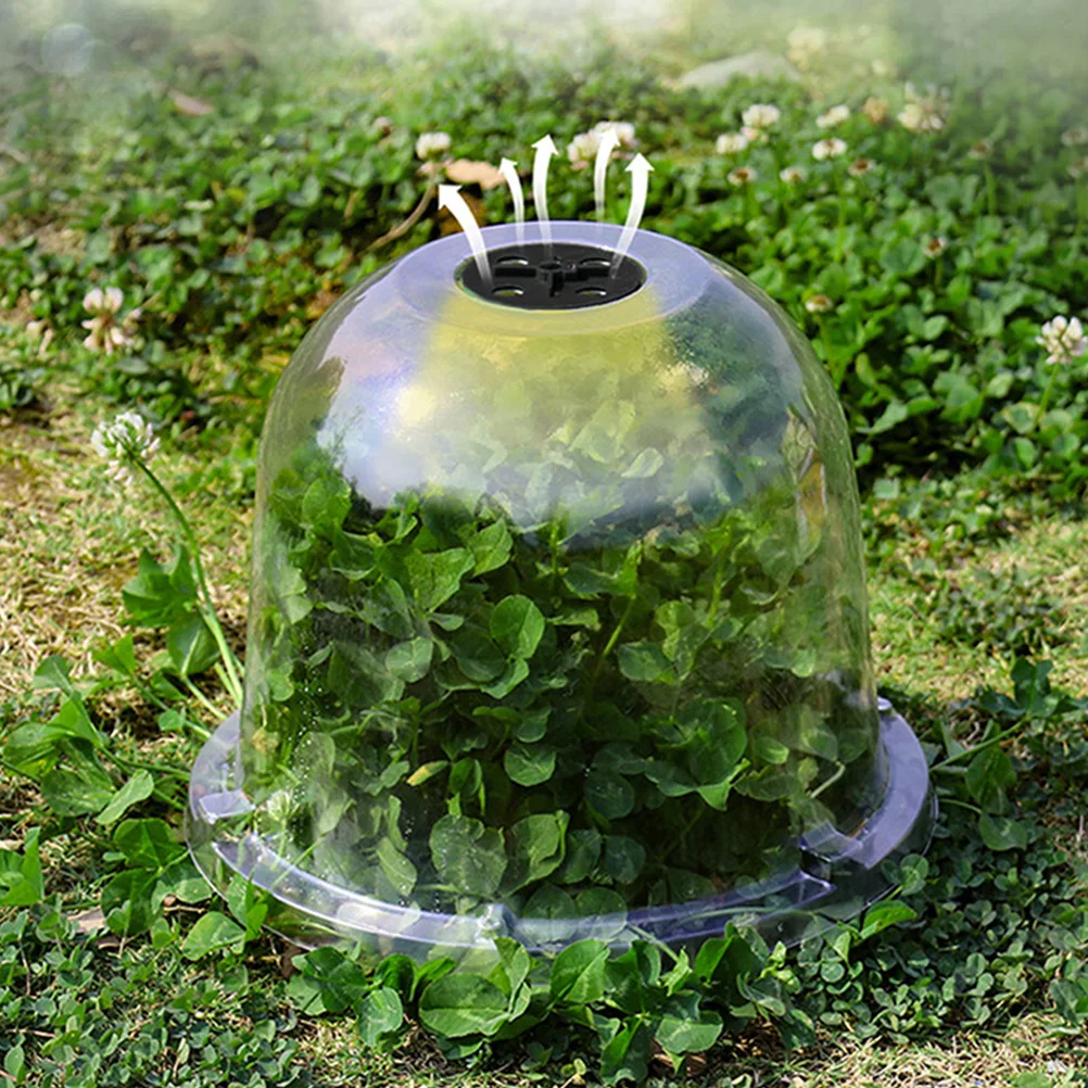 

6Pcs Plant Dome Cover Transparent Garden Cloche for Frost Protection Breathable Humidity Dome for Outdoor Plants Growth