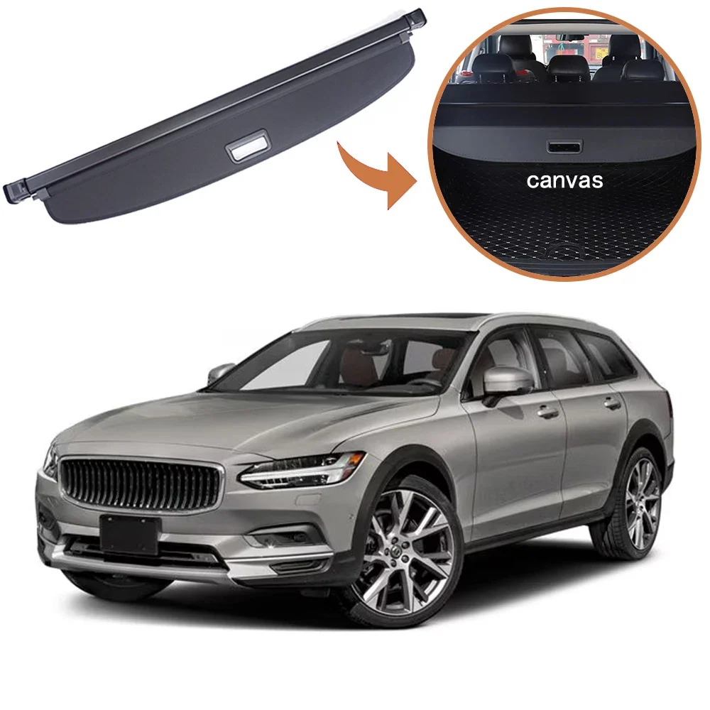 

Retractable Rear Parcel Shelf Roller Blind Boot Load Trunk Cargo Cover Interior Accessory for Volvo V90 2016-2024 2018 2020