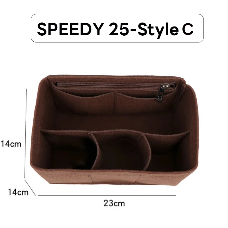 Abnehmbarer Filz-Geldbörsen-Einsatz-Organizer für luxuriöse Handtasche Speedy 25 30 35 Make-up-Tasche Shaper Liner Reise-Innentasche