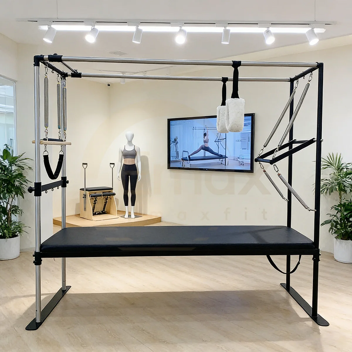 v*-Innovative Steel Cadillac Pilates Reformer Flexibility and Strength Enhancement Trapeze Table Full Tower Steel Home Gym