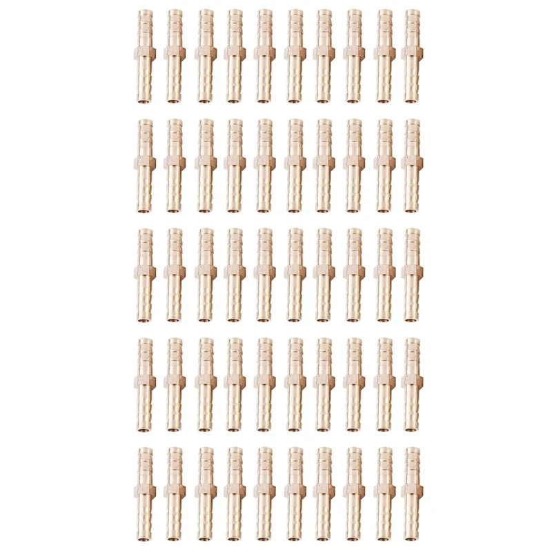 황동 ABGR-50 피스, 스트레이트 호스 퀵 커플링, 골든, 6 mm