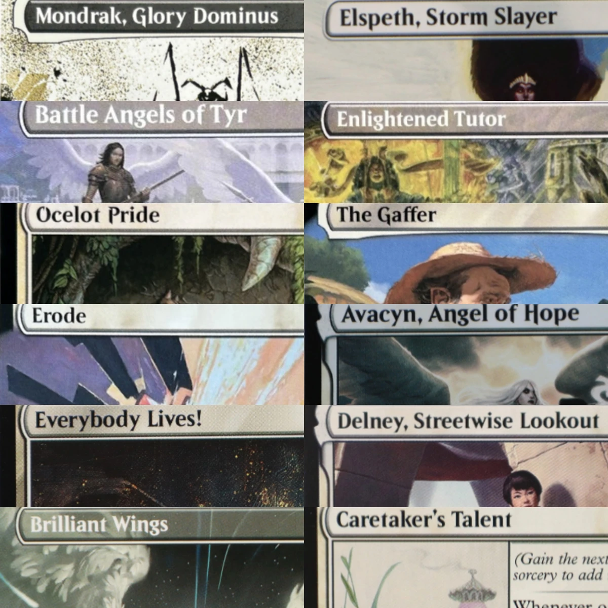 Brilliant Wings Battle Angels of Tyr Drannith Magistrate Mondrak, Glory Dominus High-Quality TCG Proxy Cards (Black-Core)