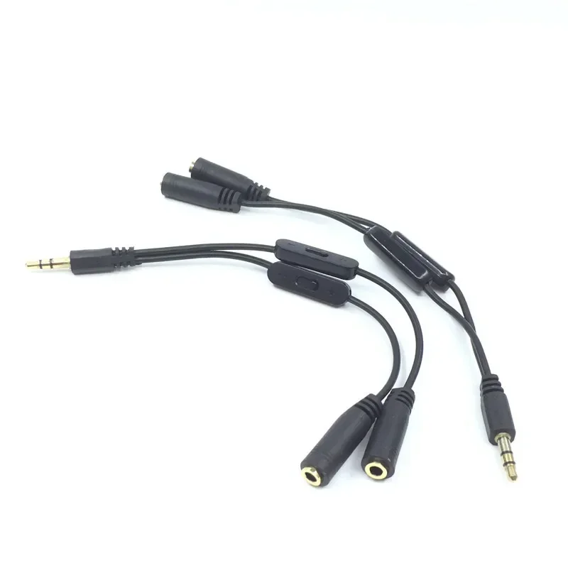 Répartiteur Jack 3.5 mâle vers 2 femelles, câble audio stéréo 3.5mm, adaptateur Y, contrôle du volume, sauna, téléphone, câble AUX