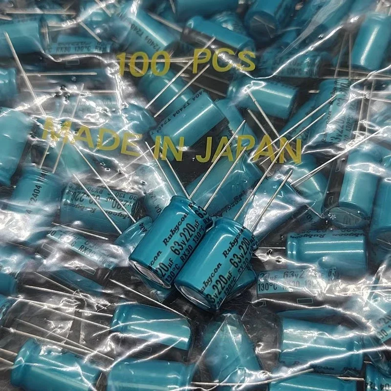 5 Stück/20 Stück Rubycon 63V220uF RX30 Serie 12,5 x 20 mm hitzebeständige 220uF/63V 130-Grad-Aluminium-Elektrolytkondensatoren