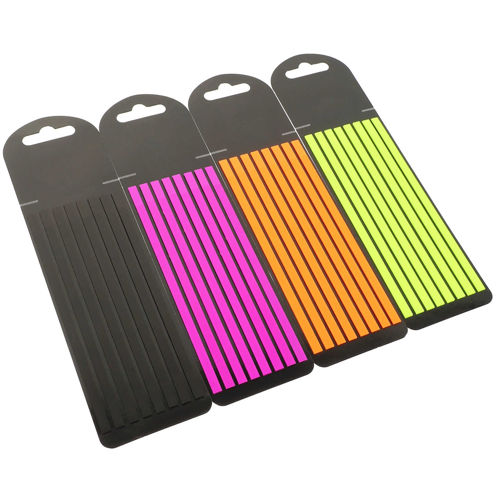 

4 Books PET Highlight Strips Black Purple Yellow Orange Reusable N Times Guided Reading Transparent Sentence