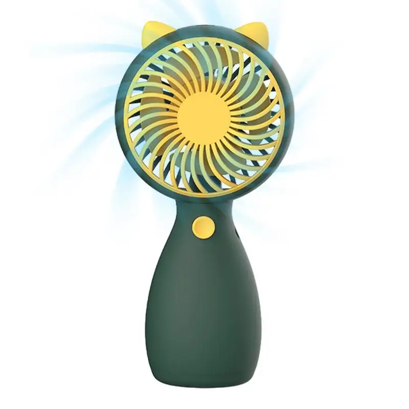 

Small Fan Safe Hand Held Fan Exquisite Portable Fan Battery Powered Convenient Rechargeable Small Fan With Non-Slip Handle For