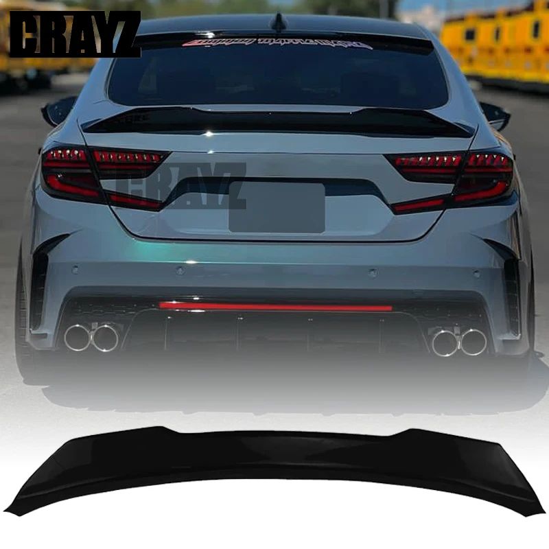 For Honda 10th Accord 2018-2022 Gen Sedan 4 Door Trunk Spoiler Rear Car Rear Tail Wing Lip Car Accessories Black Carbon Look