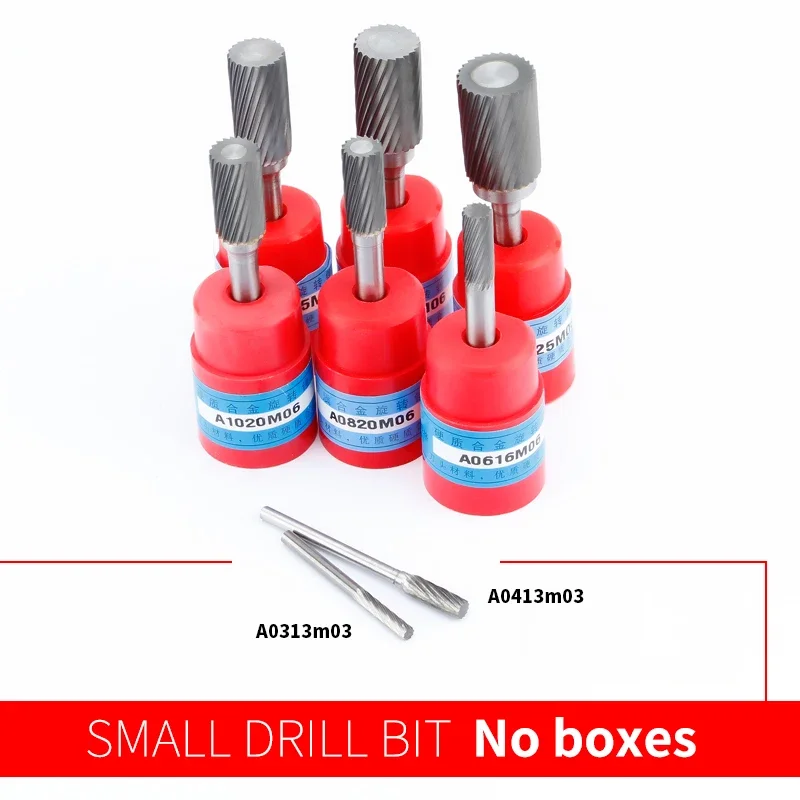 1Pcs Tungsten Steel Rotary Burr 6mm Shank Solid Carbide Cylindrical Milling Cutter Wood Carving Woodworking Electric