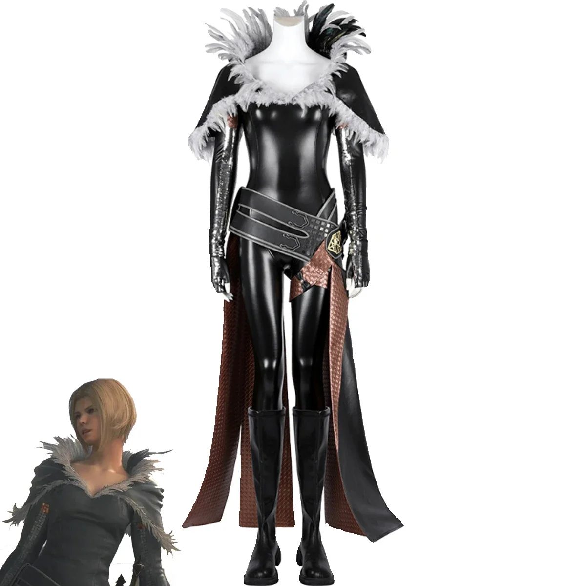 

Игра FF16 BENEDIKTA HARMAN, костюмы для косплея, необычный праздничный костюм, готические черные наряды, карнавальная форма на Хэллоуин, индивидуальный заказ