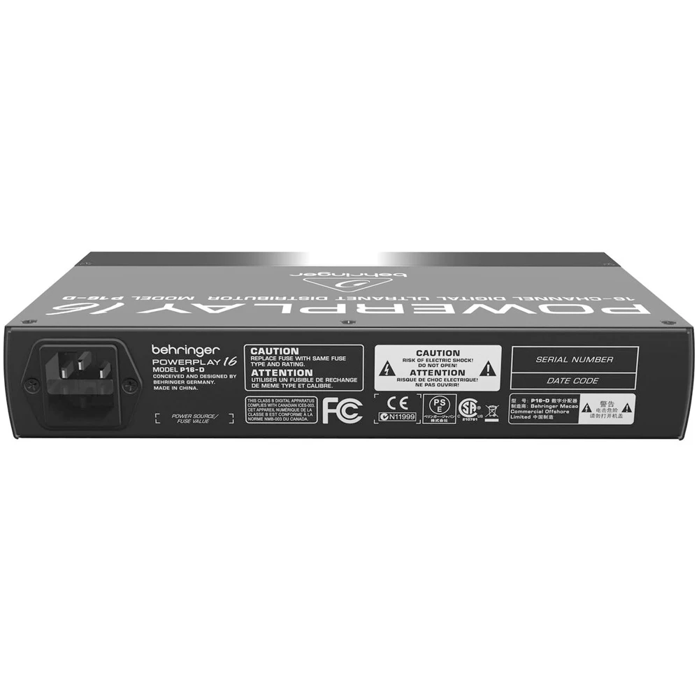 Behringer Powerplay P16-D 16-channel Digital Stereo Monitor Distribution for Use with Behringer Powerplay Distribution System