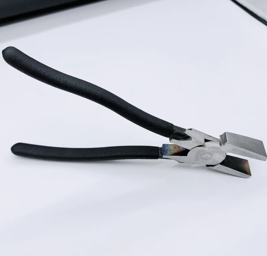 12 Inch Professional Pliers Nippers for 5-19mm Glass Tile, Mending Pincher Breaking Cut Running Pliers with Flat Nozzler