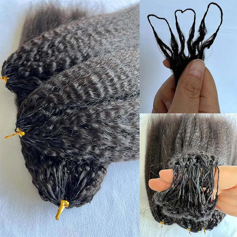 Kinky Curly Natural Color Crochet Hair1PC/50g100% Human Hair Extensions 24inch Brazilian Virgin Remy Breathable Natural Hairline