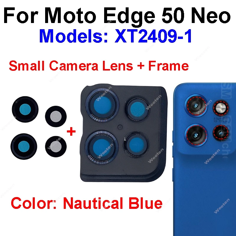 Szkiełko obiektywu tylnej kamery do Motorola MOTO Edge 50 Neo Pro Ultra, szkło o wysokiej twardości, trwałe szkiełko zamienne do obiektywu kamery. — zdjęcie produktu 3