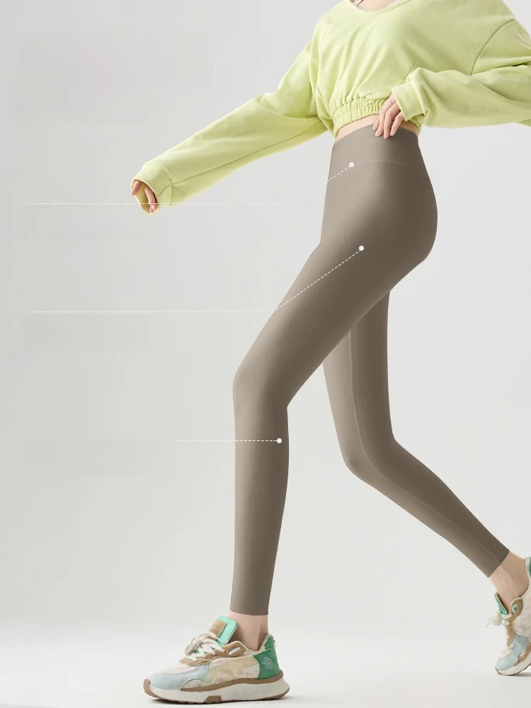 Wyszczuplające spodnie do jogi z wysokim stanem, obcisłe, damskie, bez widocznych linii, lekkie, modelujące, męskie spodnie sportowe jako warstwa bazowa.