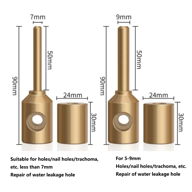 1-10 Stück PPR PE PERT Wasserrohr-Reparaturset, Leckdetektor, Heißschmelz-Formkopf, Gummistab, wartungsfreies Lochreparaturwerkzeug für Wände – Detail 6
