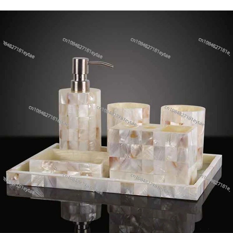 Resin Bathroom Set Lotion Bottle Mouthwash Cup Toothbrush Holder Soap Dishes Home Shampoo Hand Sanitizer Storage