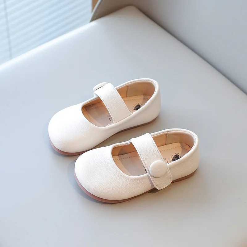 

Toddler Formal Shoes 2024 Spring Autumn Casual Solid Color Soft Sole Anti Slip Leather Shoes for Kids Girls Princess Single Shoe