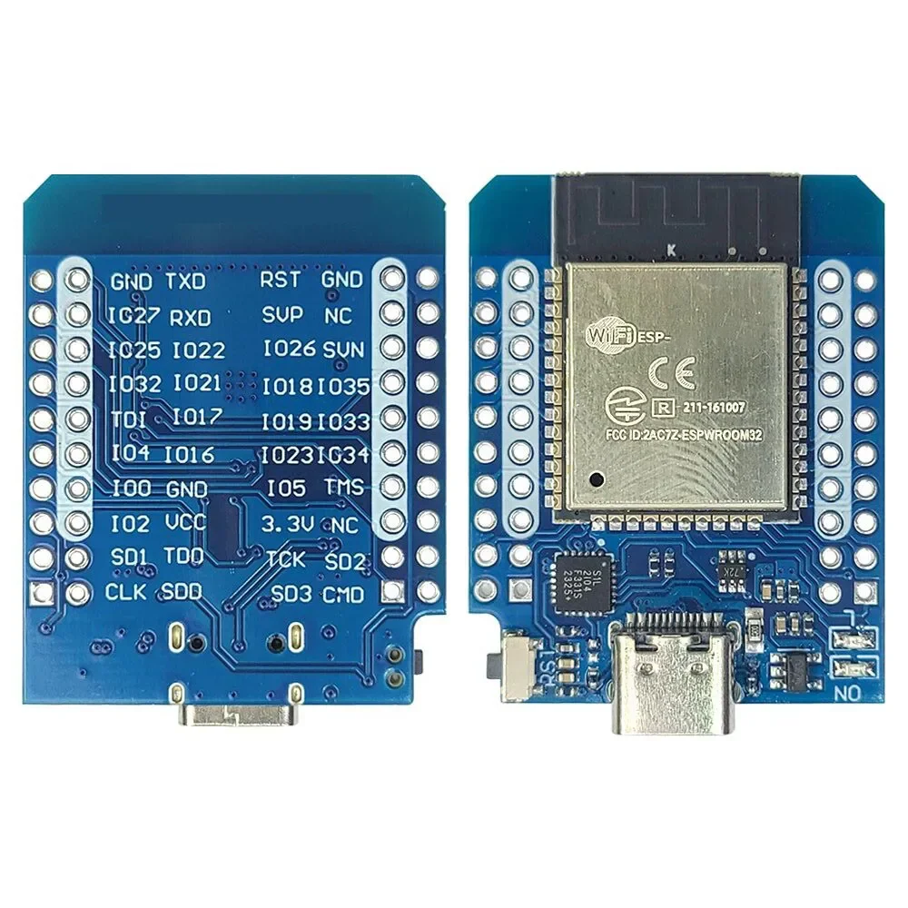 D1 MINI ESP32 BT WiFi Module Development Board for Internet of Things CP2102 CH9102F Serial 40Pin USB Micro Type-C ESP32