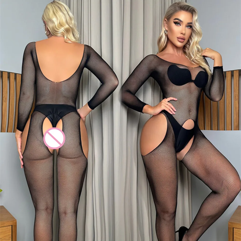 Exotic Erotic Fishnet Full Body Stockings 18 Styles One-piece Fashion Tight Lingerie Clothes Sexiest Mesh Transparent Bodysuit