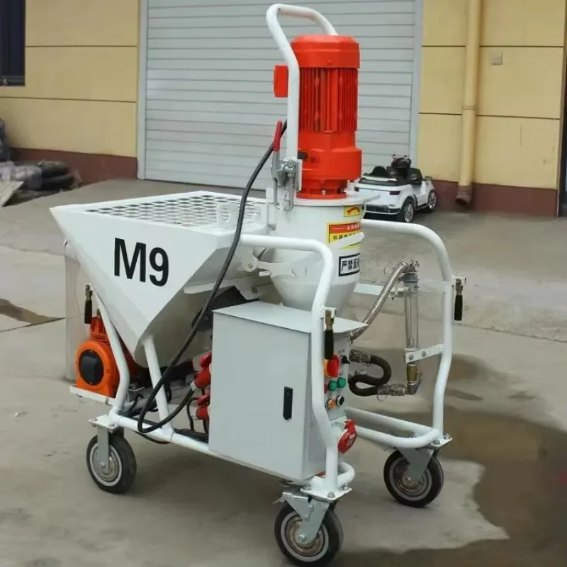 High Efficiency Fully Automatic Building Plaster Spraying Machine Powerful High Power Engine Pump Motor Mortar Spray Machines
