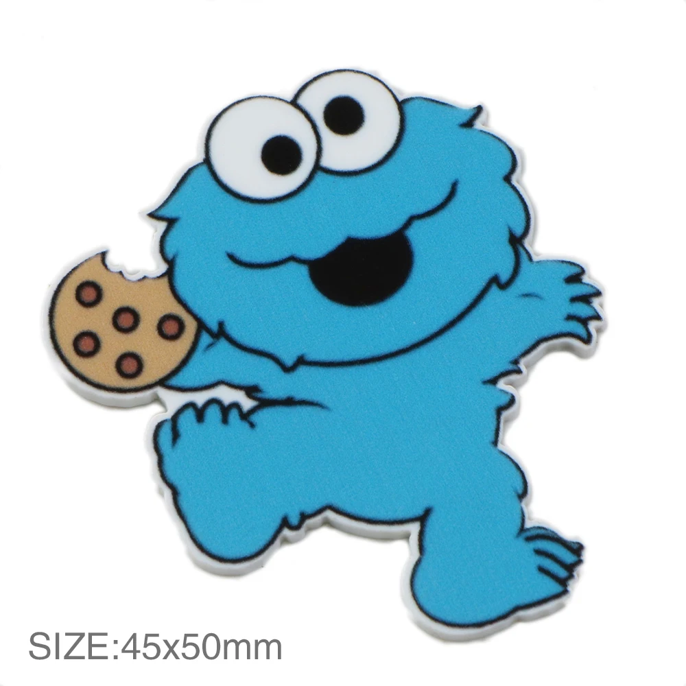 10pcs cookie monster Planar Resin Flatback Cartoon Resin for Crafts Jewelry Making Birthday Girl DIY Accessorie Headwear