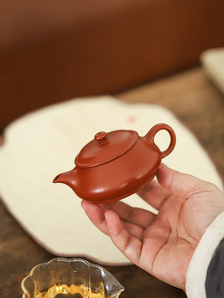 Open Stove Pot Yixing Real Purple Sand Clay Zisha Teapot Raw Ore Small Coal Kiln Cinnabar Sand Full Handmade Tea Set