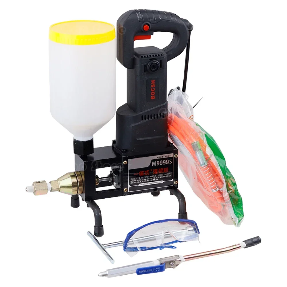 High Pressure Waterproof Grouting Machine 910W Injection Pump Epoxy/Polyurethane Grouting Liquid Leakage Tool