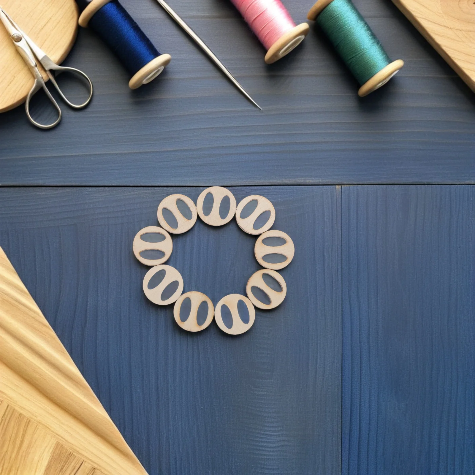 

200pcs Handmade Hat Accessories Wooden Pom Pom Buttons Hollow Removable Fastener For Knitting Craft Diy Hat Making Supplies -