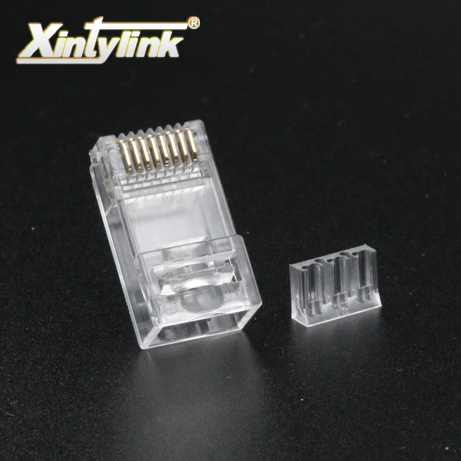 xintylink rg45 ethernet cable connector rj45 plug cat6 network rg rj 45 8p8c modular cat 6 utp unshielded jack gold plated 50pcs