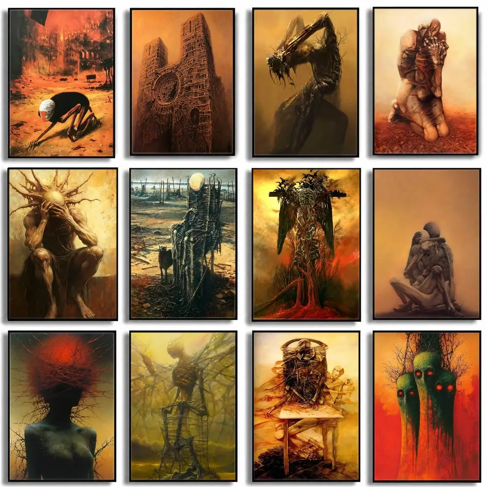 actor Zdzislaw Beksinski Poster HD Poster High End Luxury Home Decoration Suitable for Living Room Bedroom Corridor and Gift