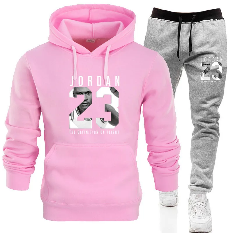 New Men\'s Sets Spring Autumn Hoodie and Pants 2 Pieces Casual Tracksuit Male Brand Running Jogging Sportswear Suit2024