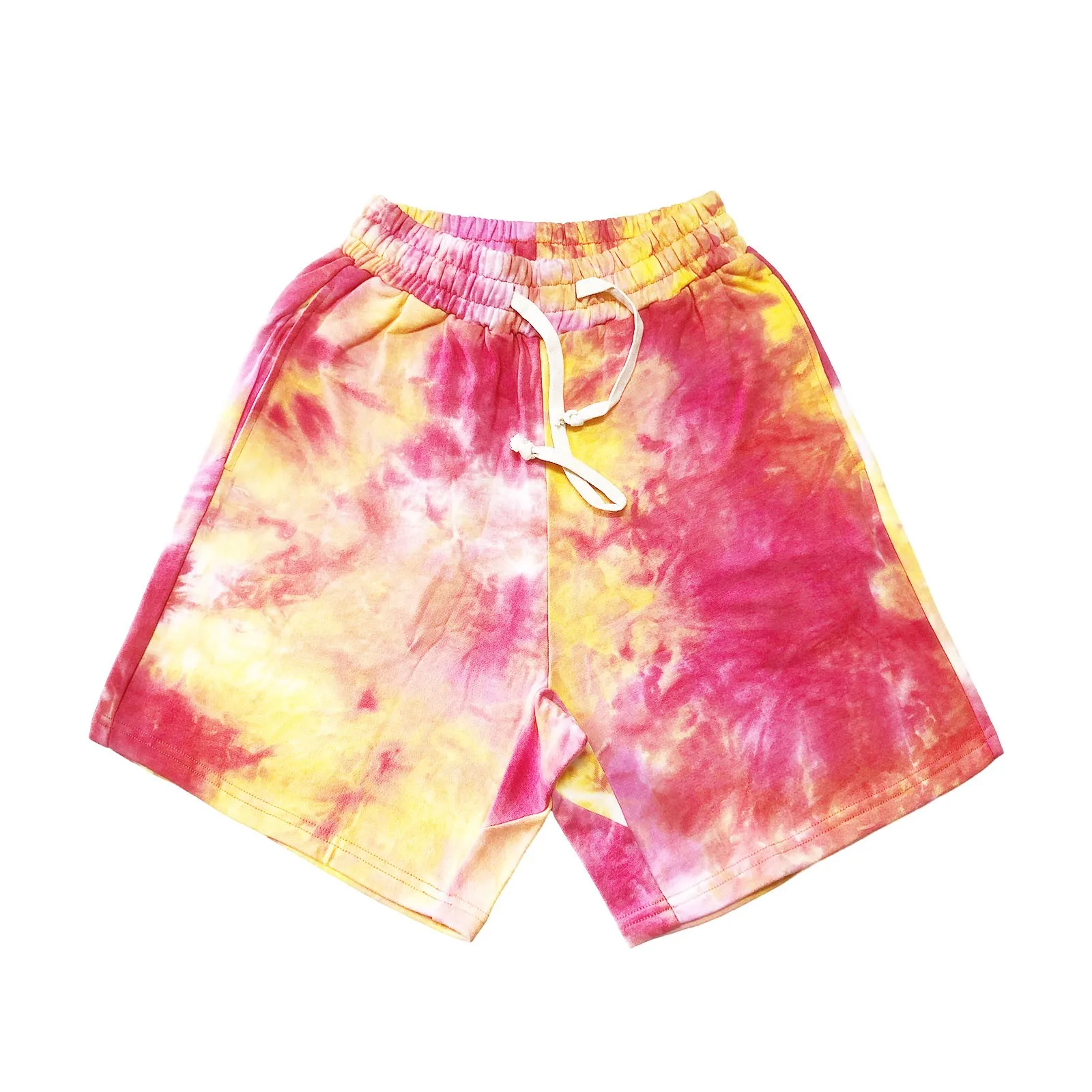 Summer Mens Tie Dye Beach Shorts Sports Cycling Gym Sweatshorts Man Jogger Fitness Running Streetwear Loose Cotton Home Shorts