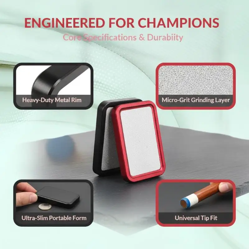 New Professional Aluminum Billiard Cue Tip Shaper High Efficiency Repair Corrector for Snooker Pool Game Lovers