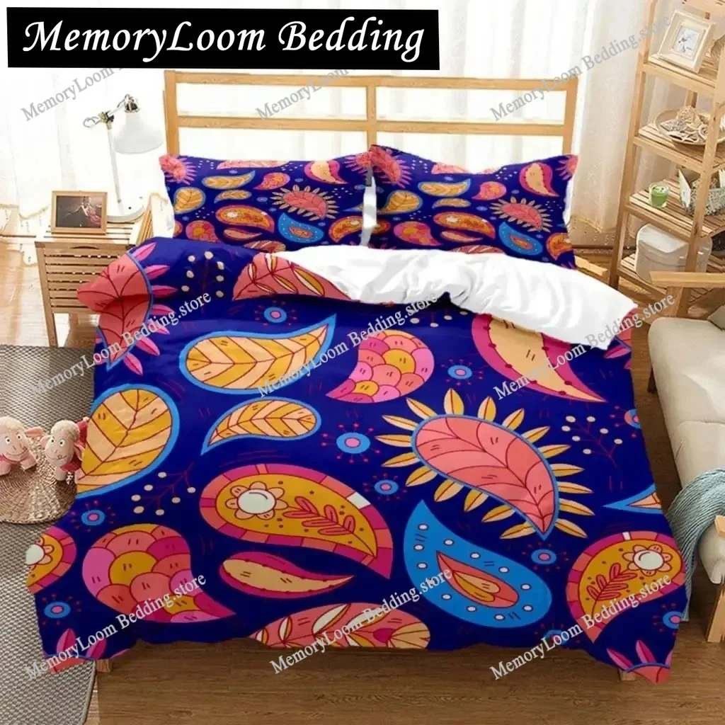 

Paisley Pattern Ethnic Style 3D Printed Bedding Queen Bedding Set Soft And Comfortable Customized King Size Bedding Set