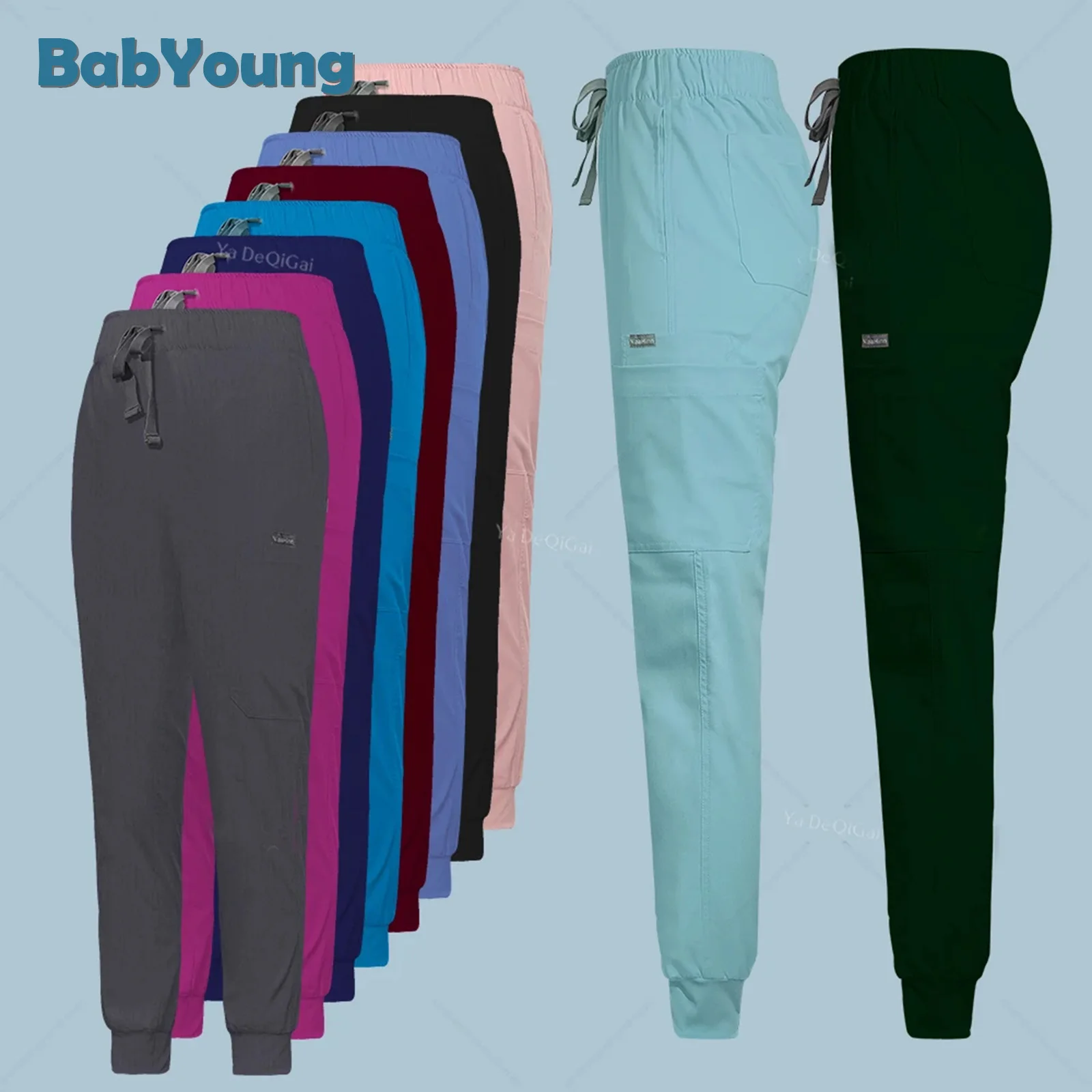 Hospital Dental Clinic Work Bottoms High Quality Medical Scrubs Women Men Jogger Pants Doctor Nurse Uniforms Lab Trousers