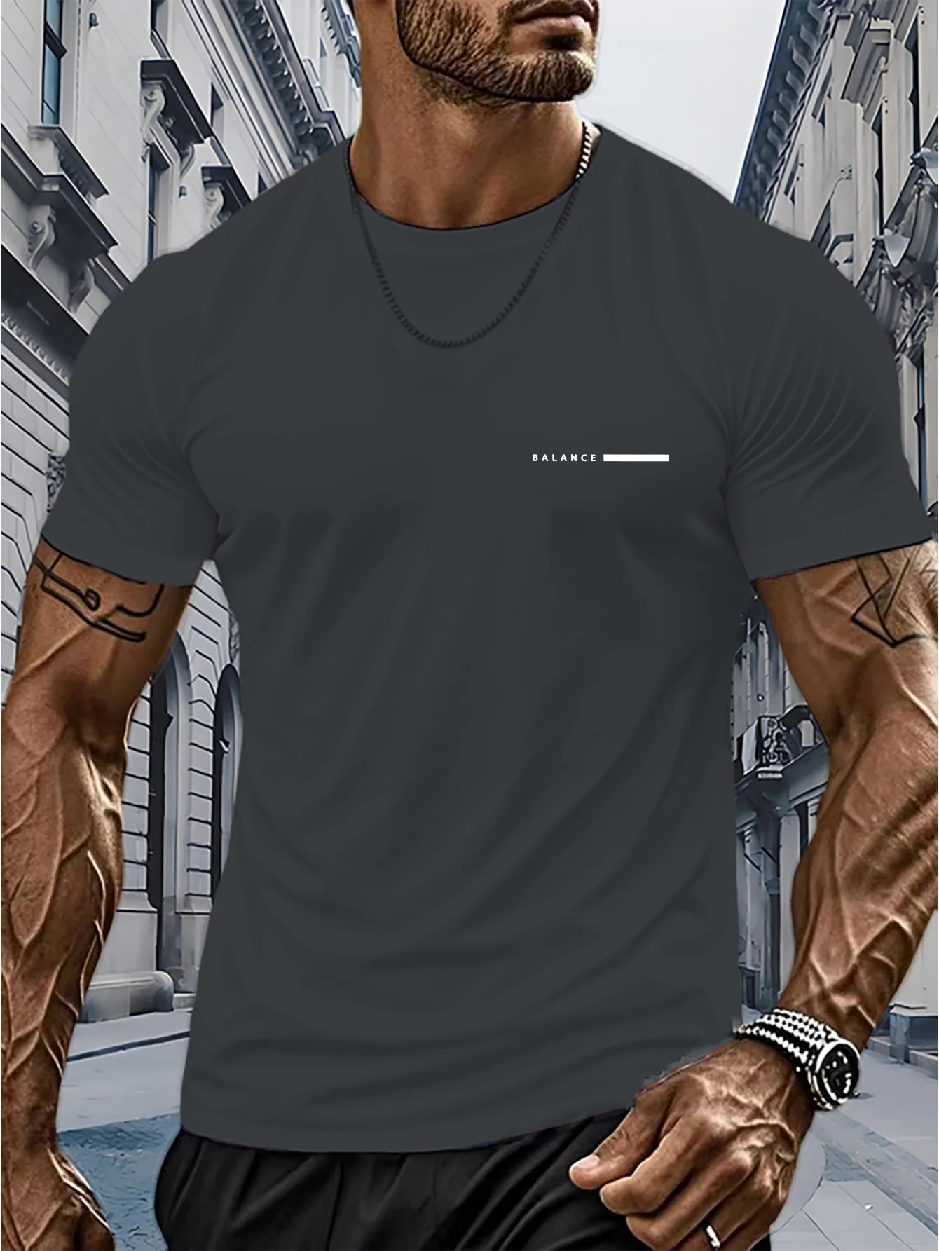 100% Pure Cotton Men's Loose T-Shirt Breathable Short-Sleeved Round Neck Minimalist Solid Color Multi-Color Optional