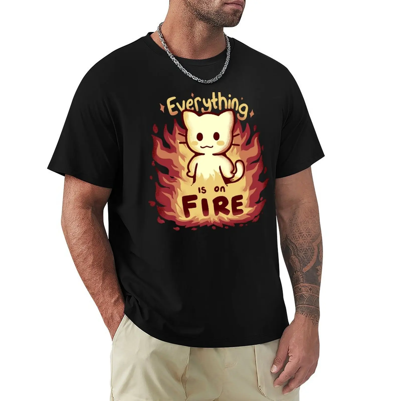 

Everything is on Fire T-Shirt aesthetic clothes shirts graphic tee mens white t shirts