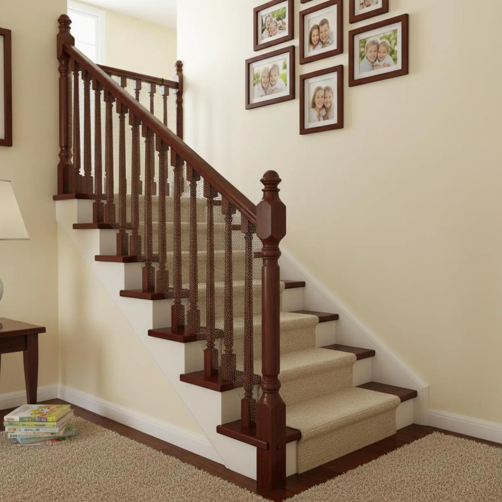 Child Protective Mesh Thickened Balcony Protective Mesh Banister Guard Easy to Install Home Protection Heavy Duty for Children