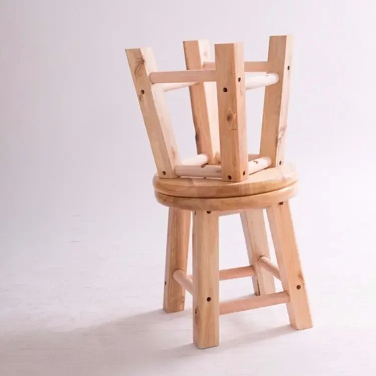 Bar Solid Wood Stool Household Milk Tea Shop Simplicity High Chair Multifunction Northern Strong Load Bearing Capacity Chair