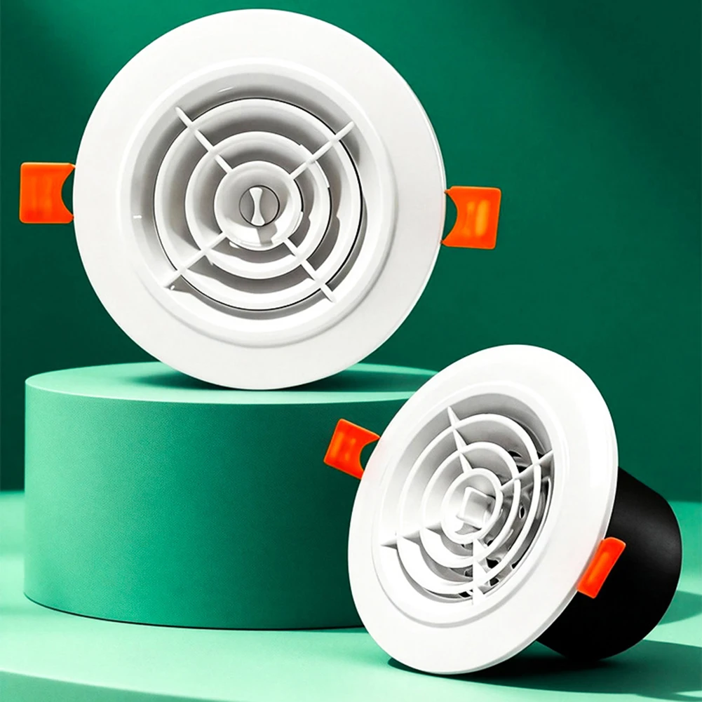 75/100mm Wall Air Outlet Vent Grille Air Conditioner Disc Adjustable Airflow Ceiling Air Outlet ForExhaust Cap Ventilation Cover