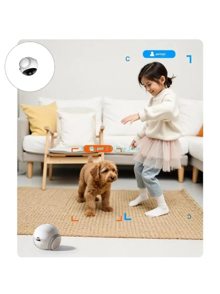 

E74D AI Remote Pet Robot Security Camera Remote Control Via App Mobility High Resolution Video and Two Way Interaction