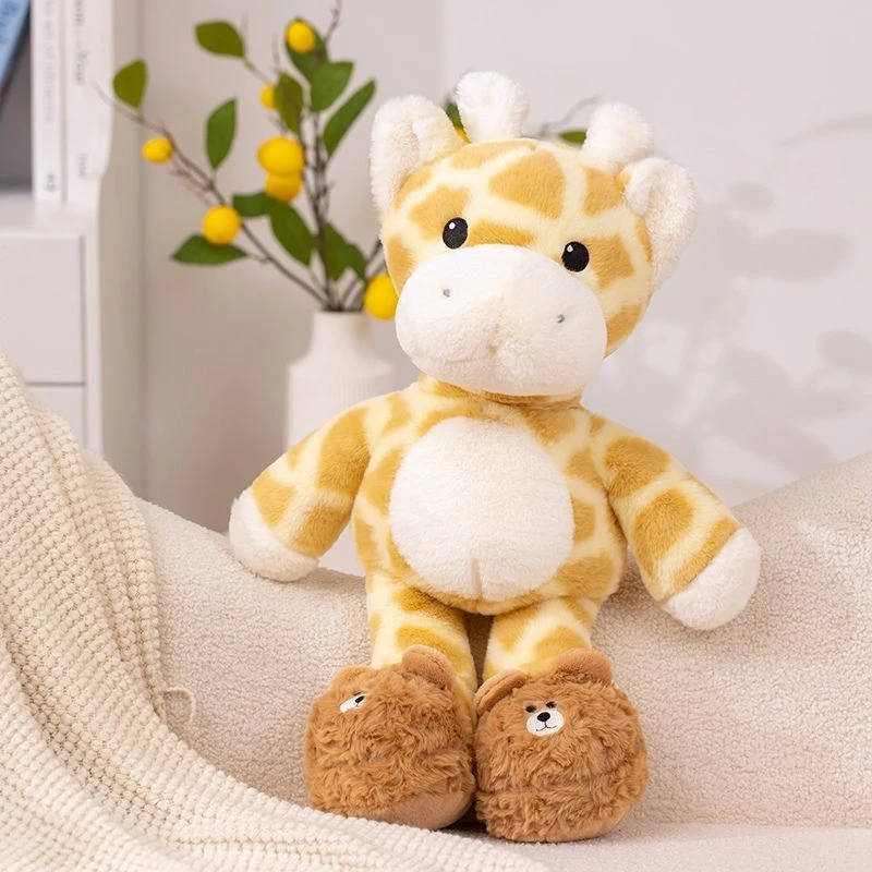 42 ซม.น่ารักและสบายกวางตุ๊กตาของเล่น Plum Blossom Deer Dressing และรองเท้า-ใส่ Soothing กวางตุ๊กตาเป็นวันเกิดและ Christ