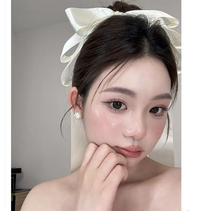 

White Oversized Knot Hair Clip Women's Fairy T Hair Accories Bridal Headwear Photo Prop Satin Material