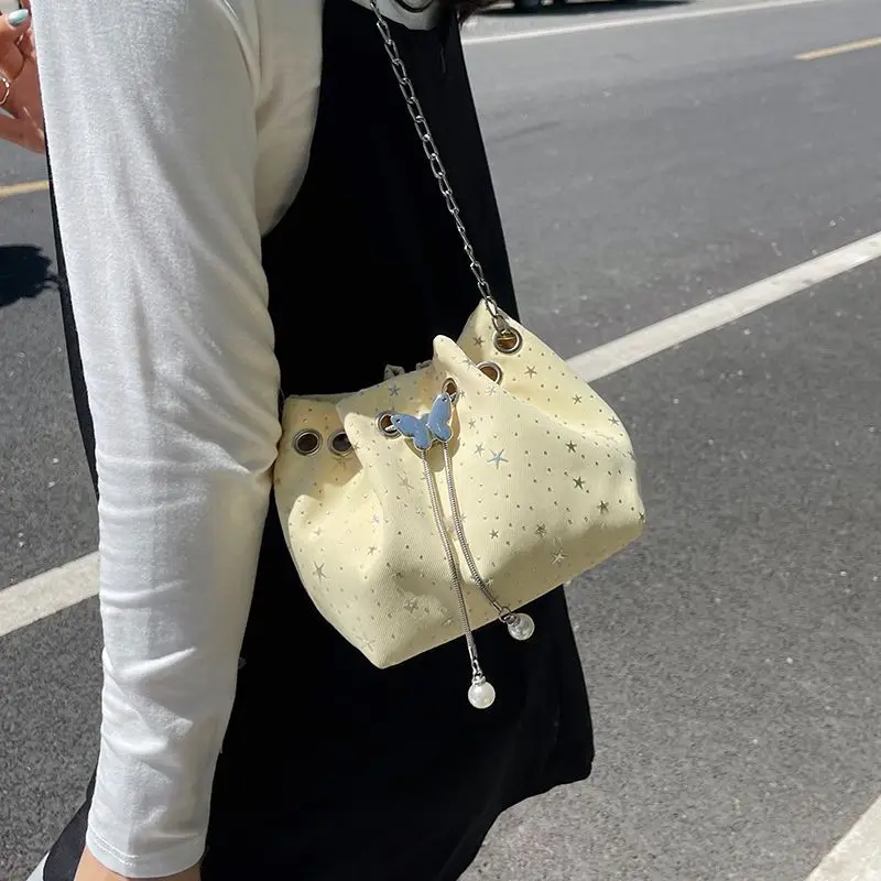 

High-Value Butterfly Cloud Bag stylish Luxurious Crossbody Bag Large Capacity Underarm Handbag Star Pattern Women's Tote Bag