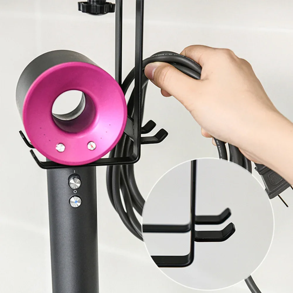hanging-hair-dryer-holderadjustable-metal-hair-dryer-holder-for-bathroom-cabinetblow-dryer-rack-no-punching