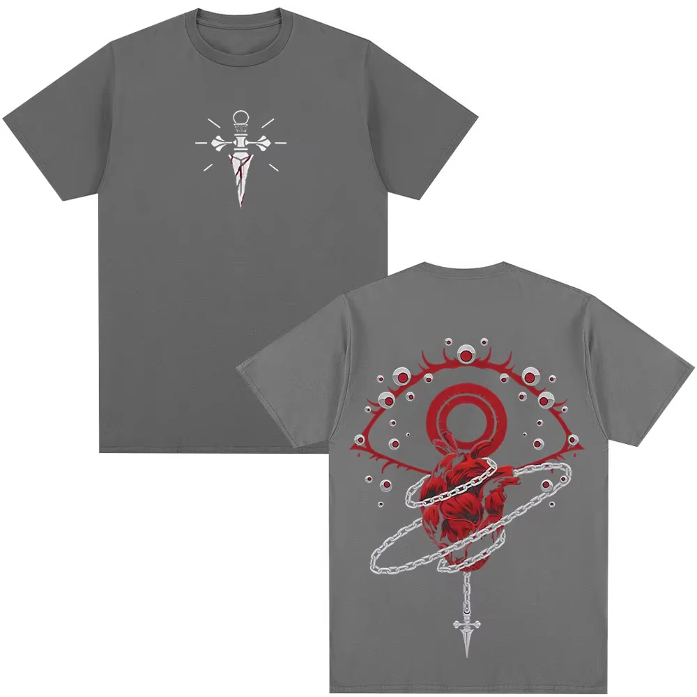 Camiseta de Anime Hunter X Hunter Kurapika Phantom Troupe, camiseta de manga corta para hombres y mujeres, camisetas de algodón de gran tamaño para verano, ropa de calle