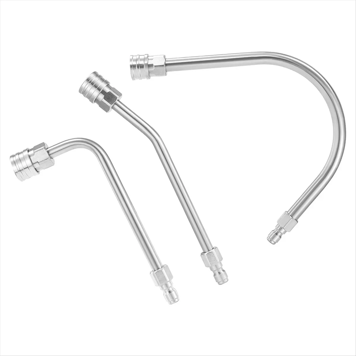 DT711 TRENDY~Pressure Washer Extension Wand - Gutter Cleaner Attachment - 30°, 90°, 120° Curved Rod, 1/4inch Quick Connect