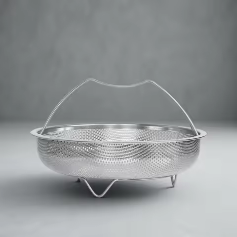 tastyWay Stainless Steel Food Steamer Basket Pressure Cooker Steamer Basket with Handle Steaming Grid Drain Drainer Cooking